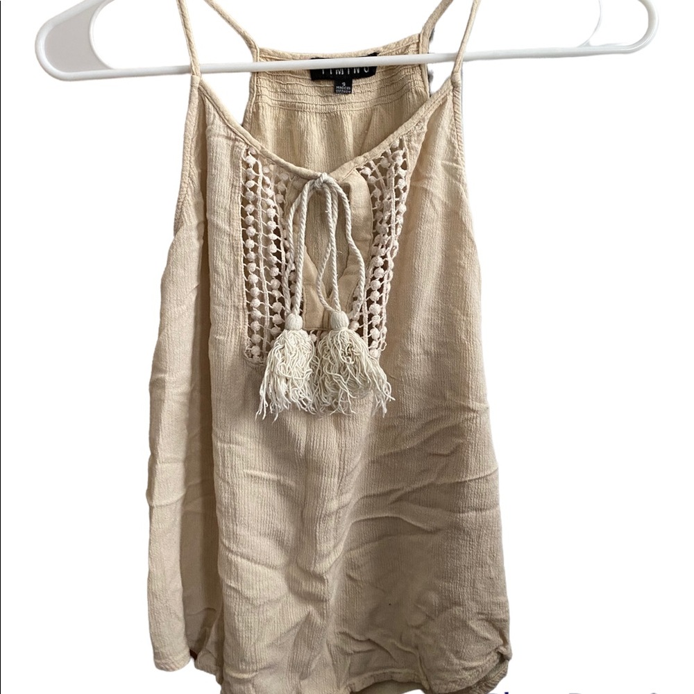 Tan Women’s sleeveless blouse